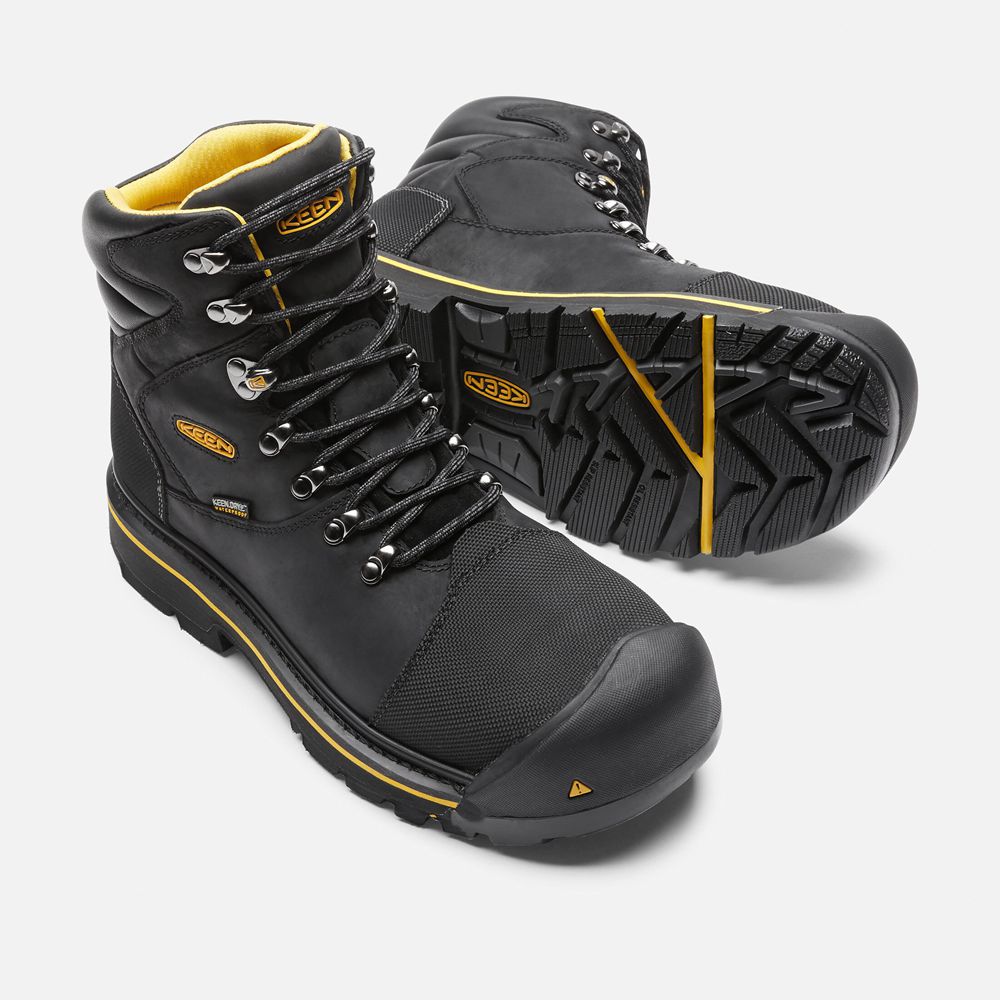 Botas de Trabajo Keen Mexico Negros - Hombre Milwaukee Waterproof (Steel Toe) - FG5703819